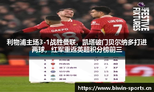 利物浦主场3-1战胜曼联，凯塔破门贝尔纳多打进两球，红军重返英超积分榜前三