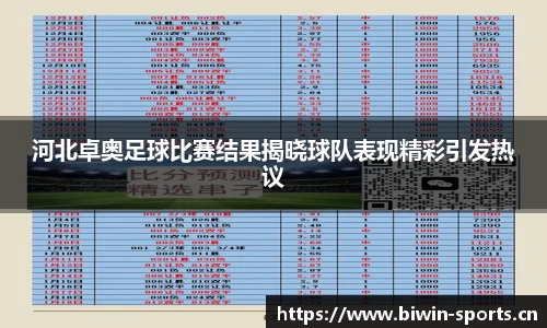 河北卓奥足球比赛结果揭晓球队表现精彩引发热议